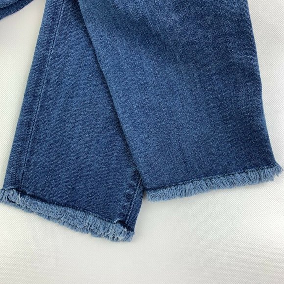 Pilcro and the Letterpress Skinny Script Jeans Womens Size 26 Med Wash Raw Hem - Picture 11 of 12